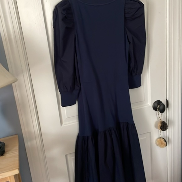 SO FEMME girlie NWOT Nation LTD midnight blue classic midi dress XS 💕 - Picture 4 of 6